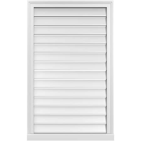Ekena Millwork Vertical Surface Mount PVC Gable Vent: Functional, w/ 2"W x 2"P Brickmould Sill Frame, 26"W x 42"H GVPVE26X4203SF